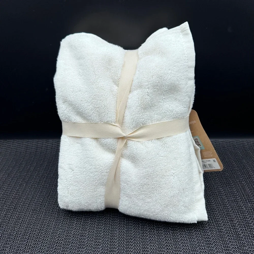 Wellbe 2 Pack White Turkish Cotton Hand Towels 700 GSM 18x30 1009